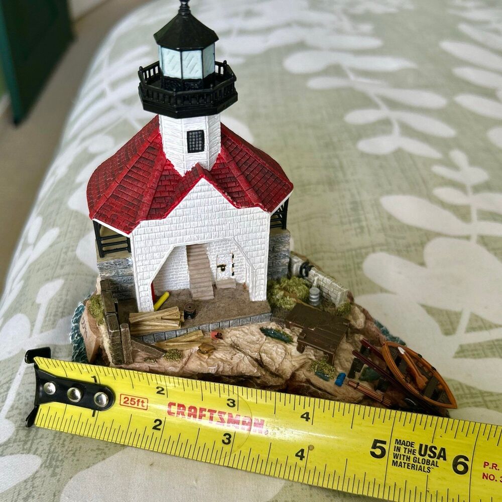 Vintage Textured + Detailed Lighthouse on Coast Home Decor Accent - Picture 12 of 12